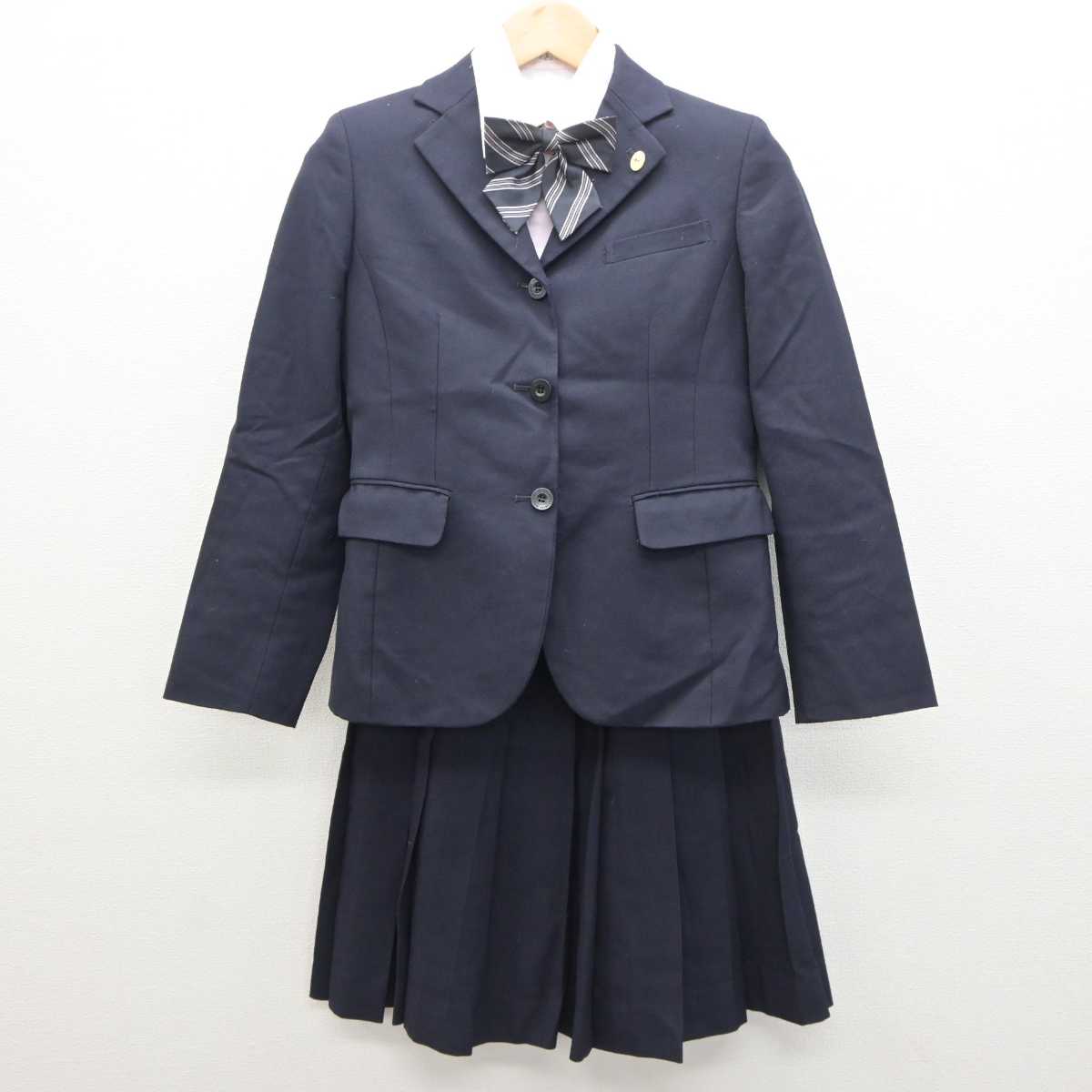 【中古】福岡県 中村学園女子高等学校 女子制服 5点 (ブレザー・シャツ・スカート) sf062343