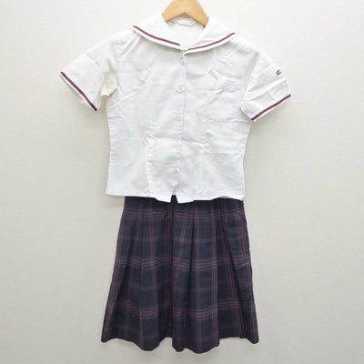 【中古】愛知県 あいち造形デザイン専門学校 高等課程 女子制服 3点 (セーラー服・スカート) sf062352