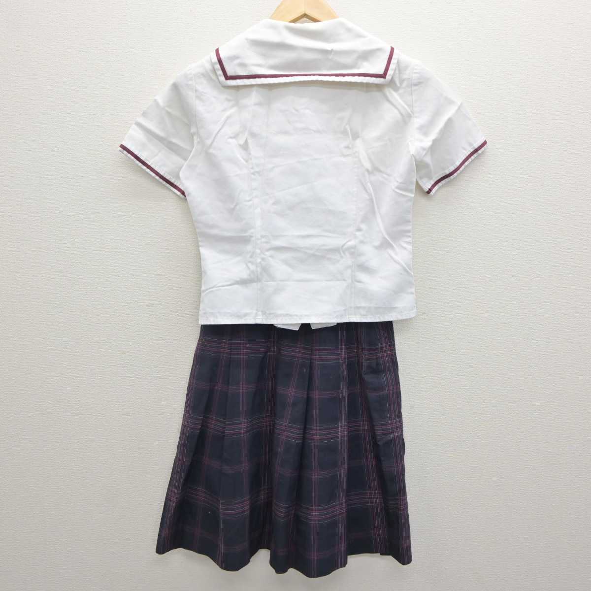 【中古】愛知県 あいち造形デザイン専門学校 高等課程 女子制服 3点 (セーラー服・スカート) sf062352