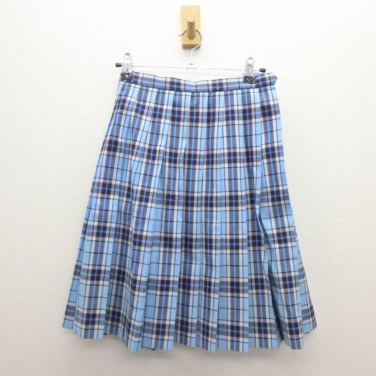 【中古】 クラーク国際高等学校 女子制服 3点 (ニット・シャツ・スカート) sf062364