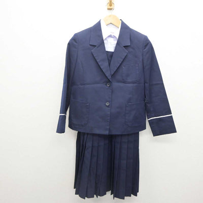 【中古】高知県 土佐中学校・高等学校 女子制服 3点 (ブレザー・シャツ・ジャンパースカート) sf062371