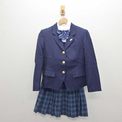 【中古】千葉県 敬愛学園高等学校 女子制服 5点 (ブレザー・ニット・シャツ・スカート) sf062378