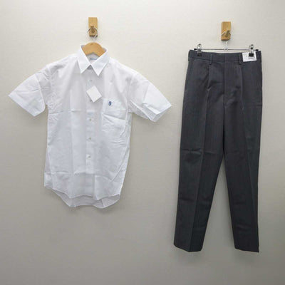 【中古】千葉県 秀明八千代中学・高等学校 男子制服 2点 (シャツ・ズボン) sf062380