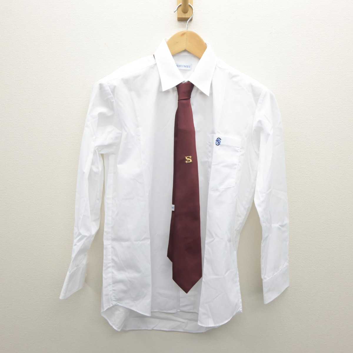 【中古】千葉県 秀明八千代中学・高等学校 男子制服 4点 (ブレザー・シャツ・ズボン) sf062383