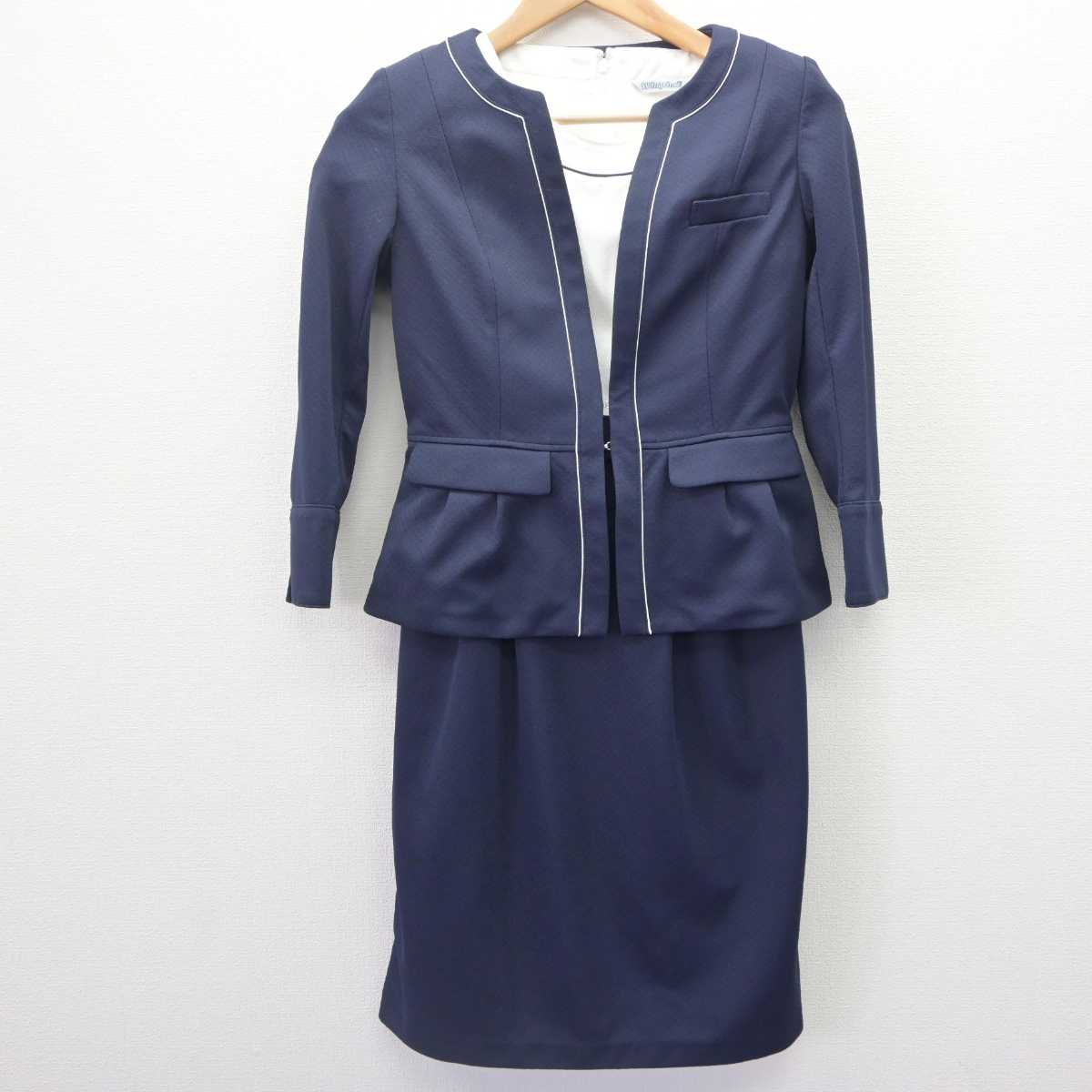 【中古】 大手総合商社受付 女子制服 3点 (ジャケット・ワンピース) sf062396