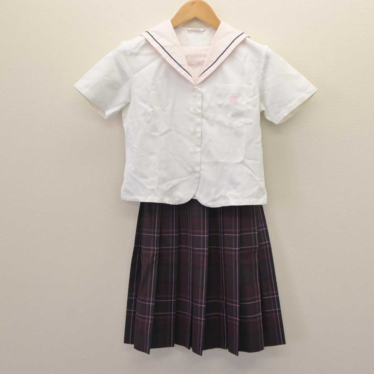 【中古】茨城県 水戸女子高等学校/旧制服 女子制服 2点 (セーラー服・スカート) sf062412