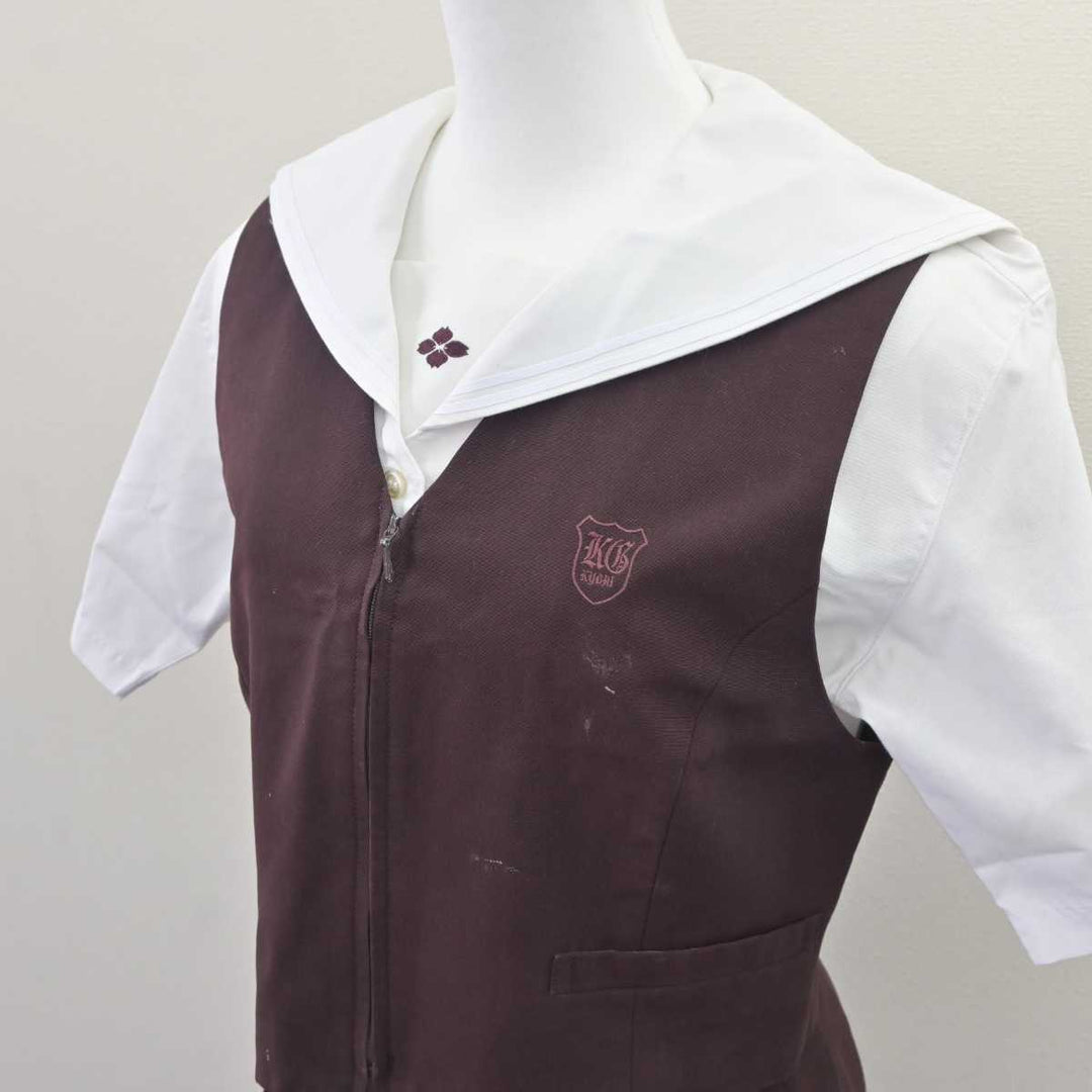 【中古】群馬県 共愛学園高等学校 女子制服 3点 (ベスト・シャツ・スカート) sf062418 | 中古制服通販パレイド