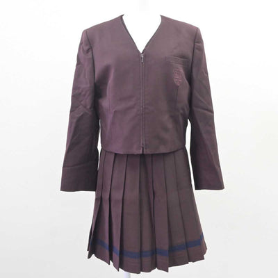 【中古】群馬県 共愛学園高等学校 女子制服 4点 (ブレザー・ベスト・スカート) sf062422