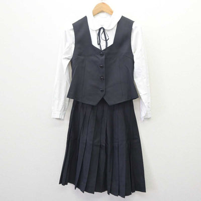 【中古】群馬県 太田女子高等学校 女子制服 6点 (ブレザー・ベスト・シャツ・スカート) sf062430