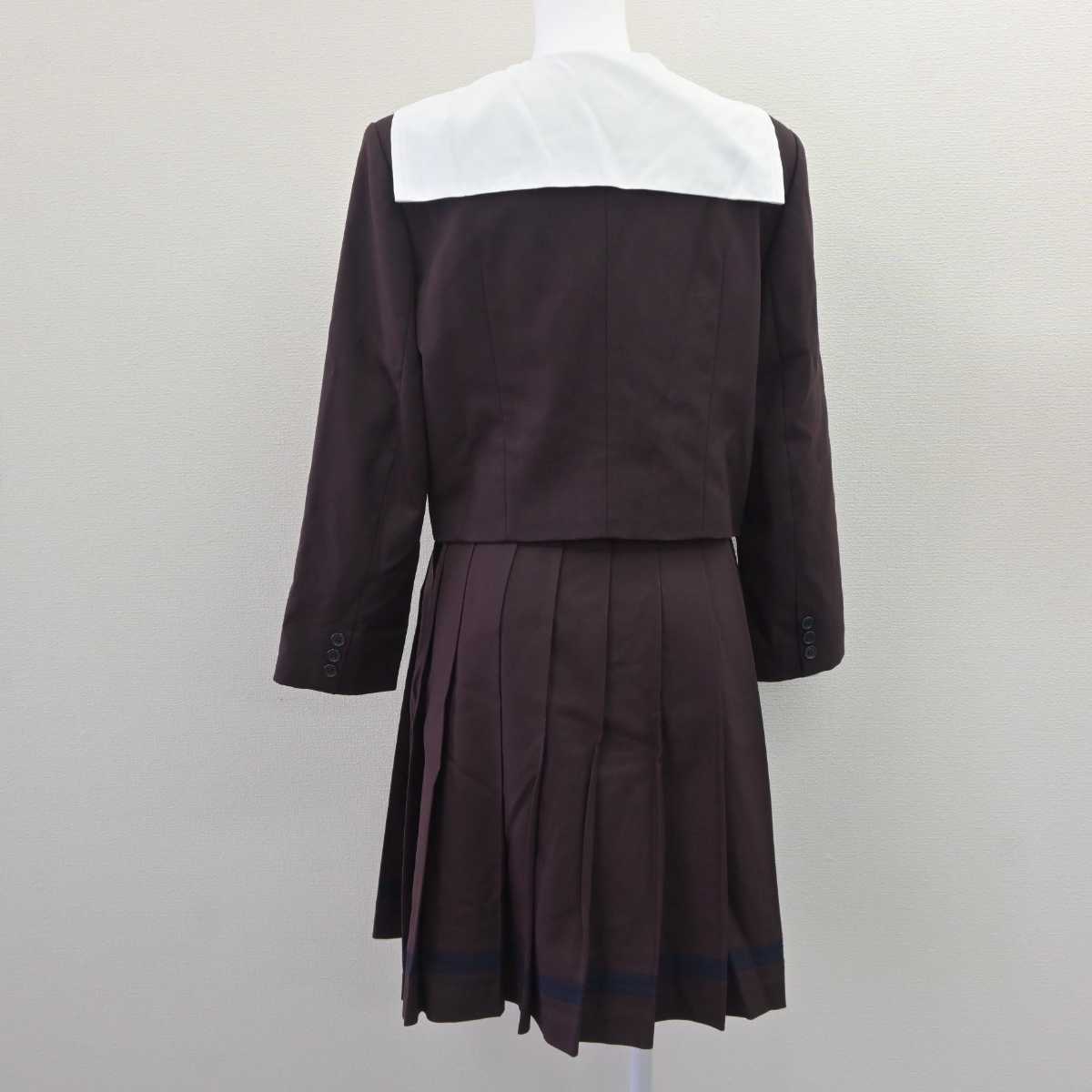 【中古】群馬県 共愛学園高等学校 女子制服 4点 (ブレザー・ベスト・セーラー服・スカート) sf062448