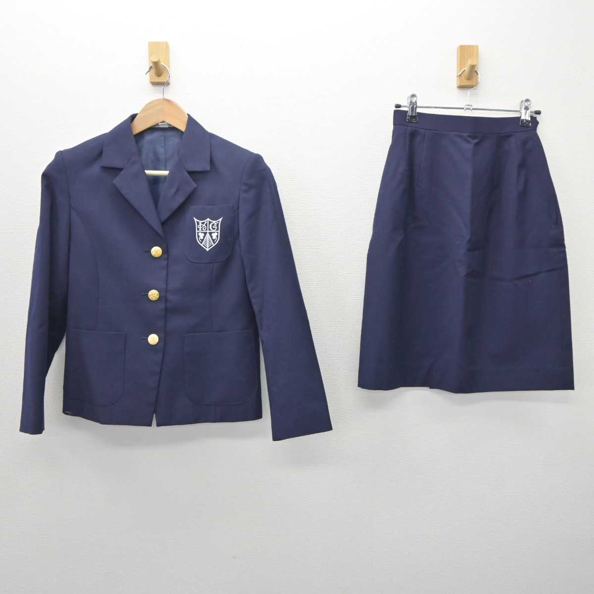 【中古】兵庫県 甲南女子大学 女子制服 2点 (ブレザー・スカート) sf062475