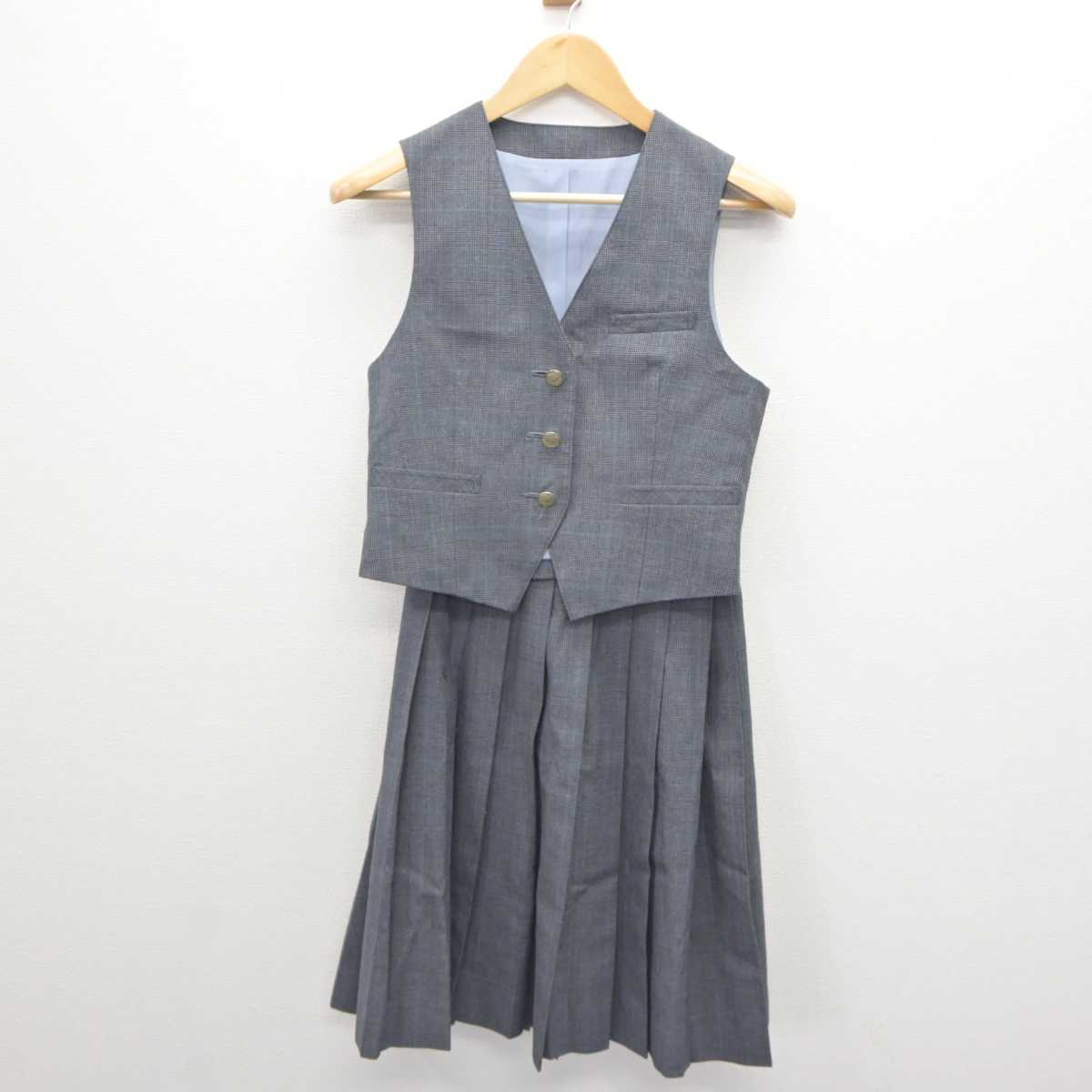 【中古】埼玉県 三橋中学校 女子制服 2点 (ベスト・スカート) sf062497