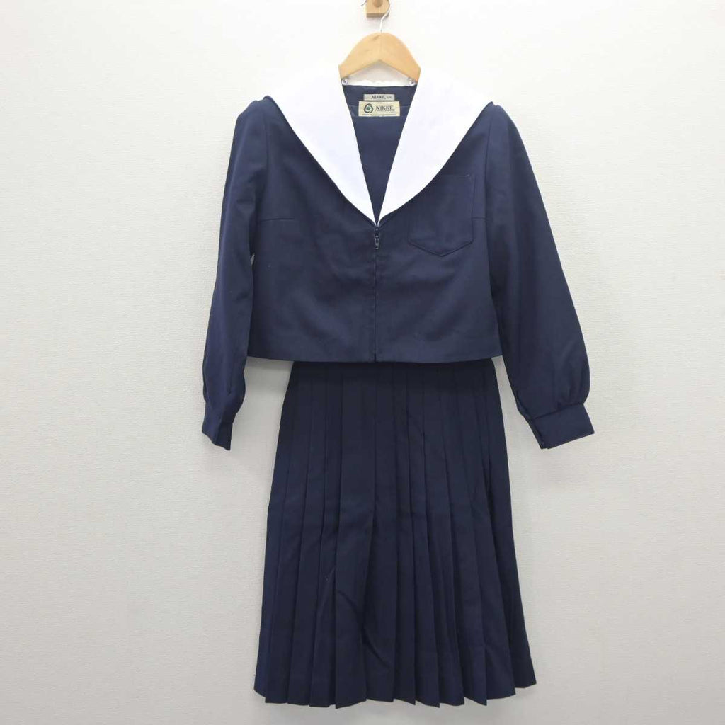 【中古】愛知県 天神山中学校 女子制服 3点 (セーラー服・セーラー服 