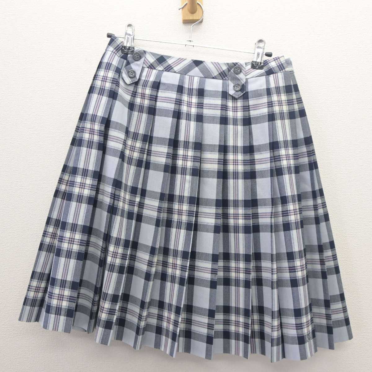 【中古】愛知県 同朋高等学校 女子制服 3点 (ニットベスト・シャツ・スカート) sf062509