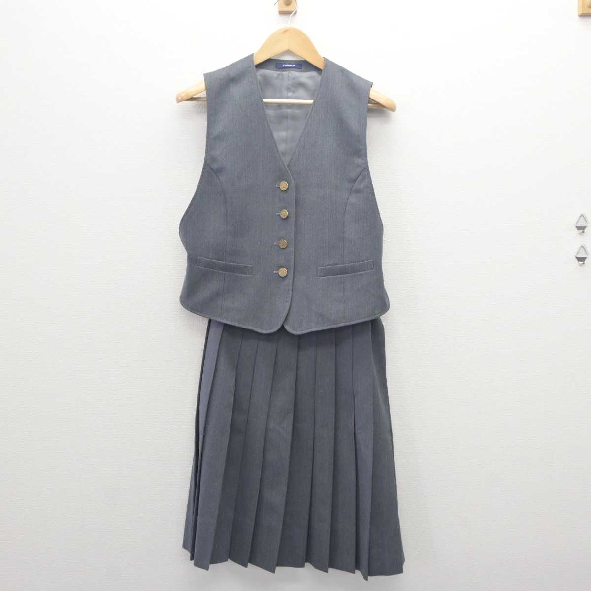 【中古】兵庫県 舞子中学校 女子制服 4点 (ブレザー・ベスト・スカート) sf062513