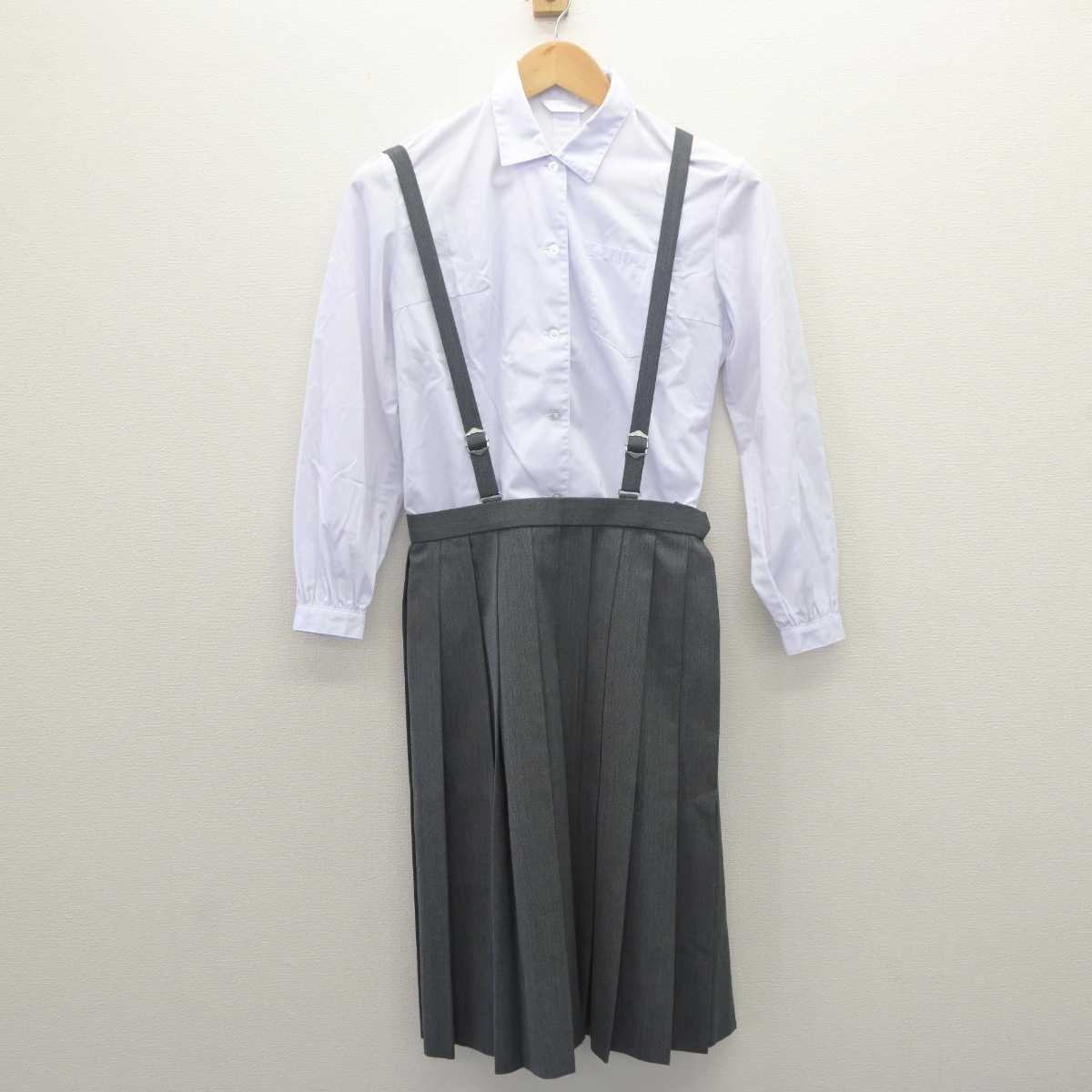 【中古】兵庫県 舞子中学校 女子制服 2点 (シャツ・スカート) sf062516