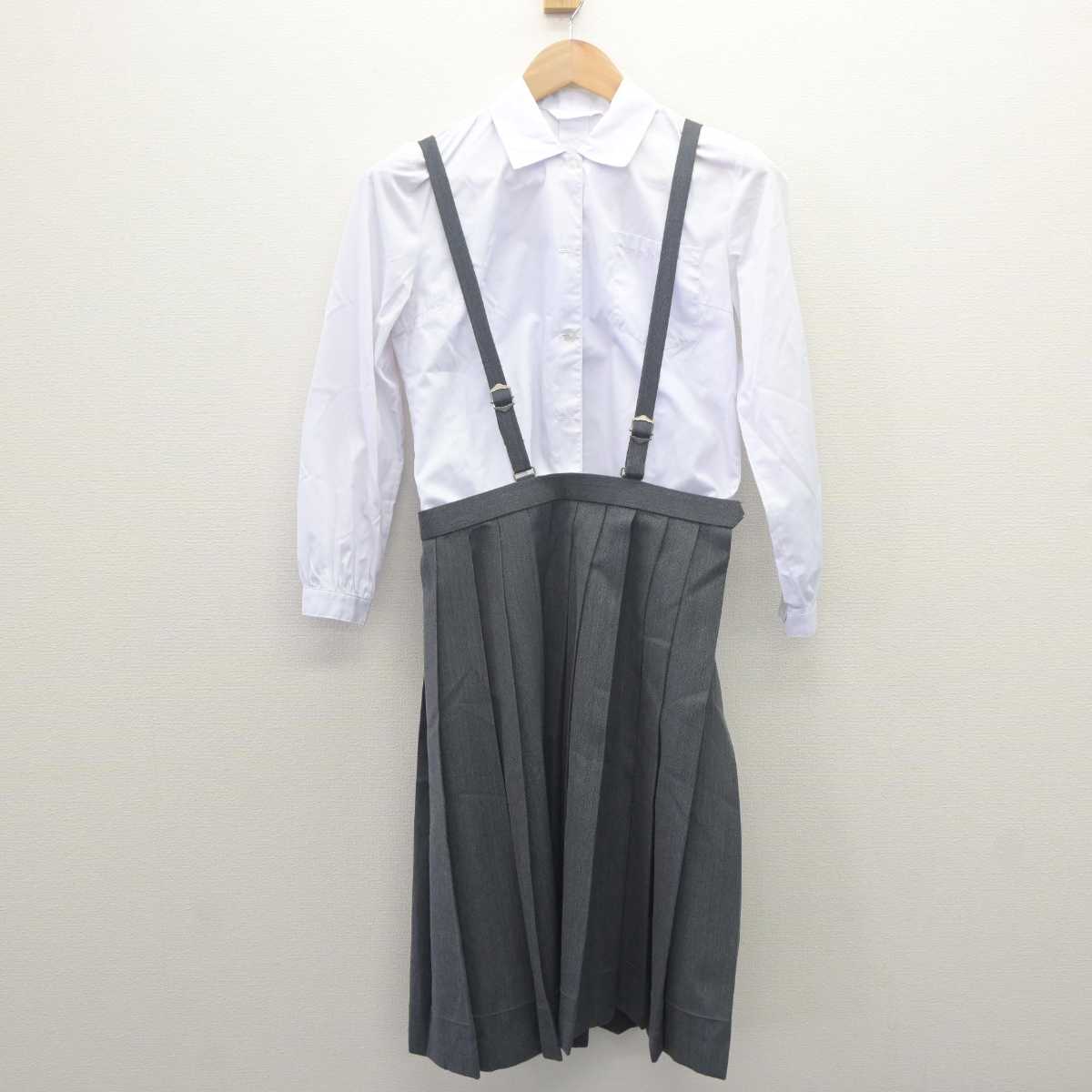 【中古】兵庫県 舞子中学校 女子制服 2点 (シャツ・スカート) sf062517