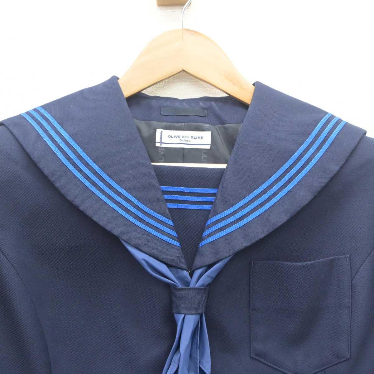 【中古】茨城県 大野中学校 女子制服 3点 (セーラー服・スカート) sf062529