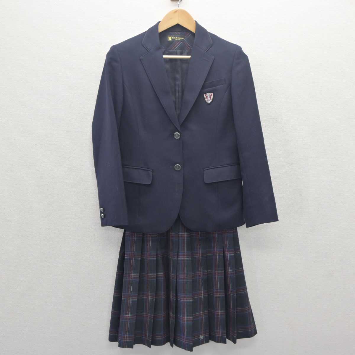 【中古】京都府 園部高等学校 女子制服 3点 (ブレザー・スカート) sf062533