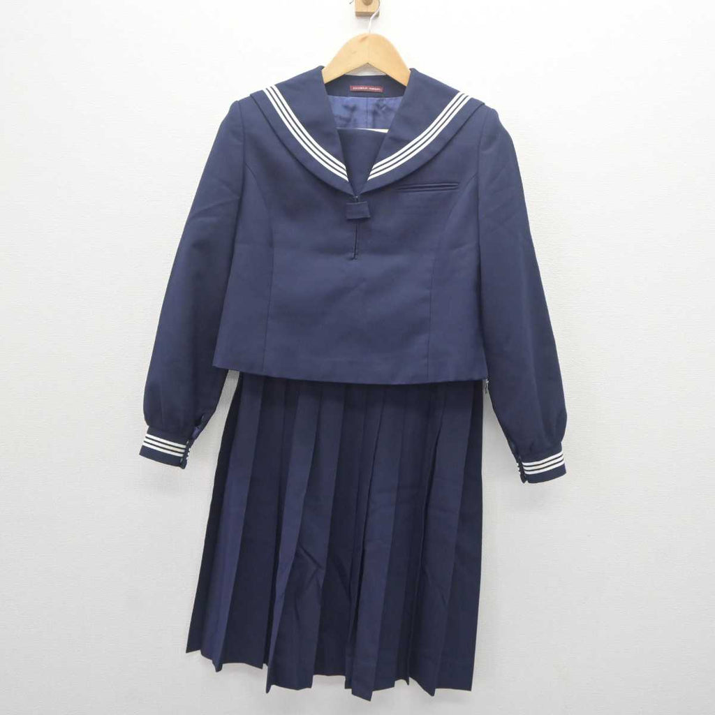 【中古】新潟県 燕中学校 女子制服 3点 (セーラー服・スカート 