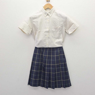 【中古】鹿児島県 鳳凰高等学校  女子制服 3点 (ニットベスト・シャツ・スカート) sf062573