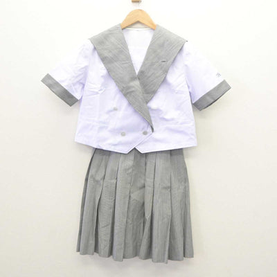 【中古】鹿児島県 鹿児島高等学校 女子制服 2点 (セーラー服・スカート) sf062596