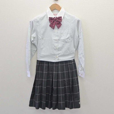 【中古】鹿児島県 明桜館高等学校 女子制服 4点 (ブレザー・シャツ・スカート) sf062603