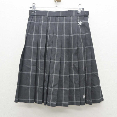 【中古】鹿児島県 明桜館高等学校 女子制服 3点 (ニットベスト・シャツ・スカート) sf062606