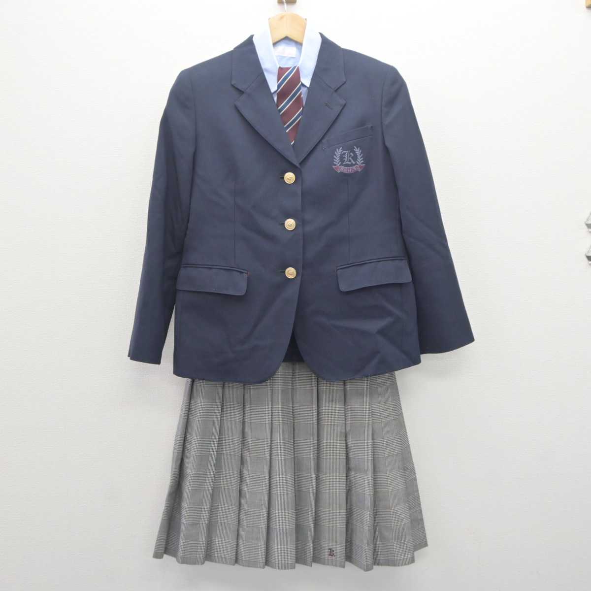 【中古】大阪府 門真西高等学校 女子制服 4点 (ブレザー・シャツ・スカート) sf062632