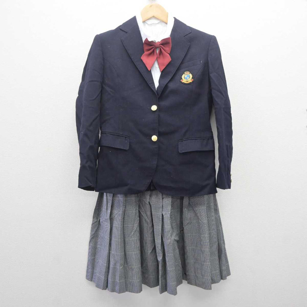 【中古】兵庫県 西宮南高等学校 女子制服 4点 (ブレザー・シャツ・スカート) sf062646