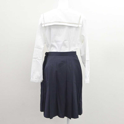 【中古】岡山県 岡山南高等学校 女子制服 3点 (セーラー服・セーラー服・スカート) sf062677