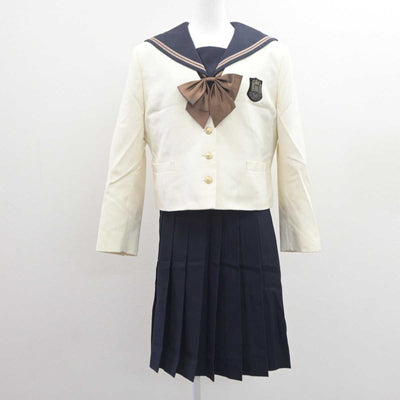 【中古】岡山県 岡山南高等学校 女子制服 3点 (ブレザー・セーラー服・スカート) sf062678