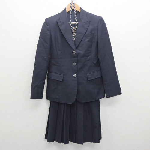 中古】岡山県 岡山芳泉高等学校 女子制服 5点 (ブレザー・ニット