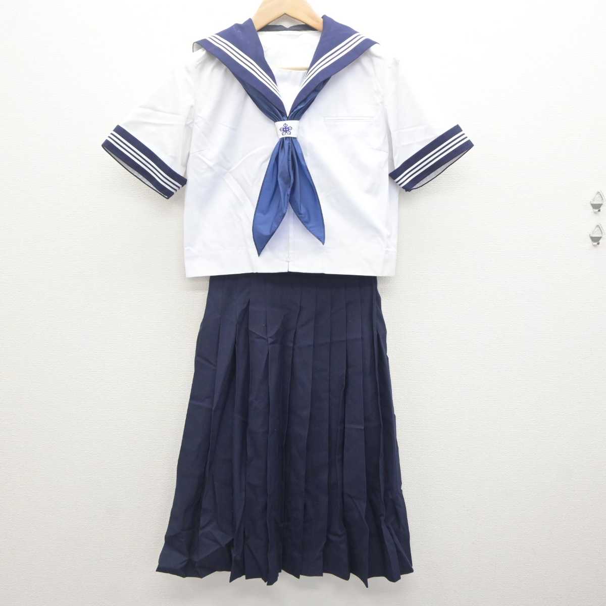 【中古】埼玉県 仲町中学校 女子制服 5点 (セーラー服・スカート) sf062695