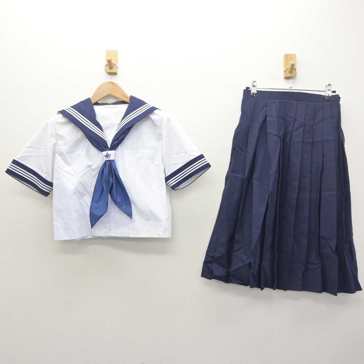 【中古】埼玉県 仲町中学校 女子制服 5点 (セーラー服・スカート) sf062695