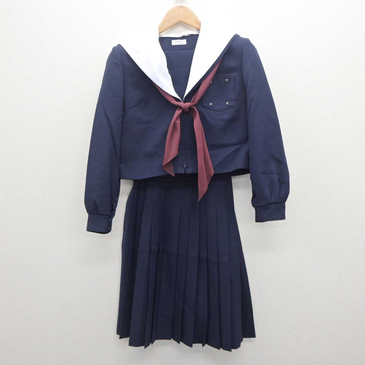 【中古】愛知県 名古屋市立大江中学校 女子制服 4点 (セーラー服・スカート) sf062699