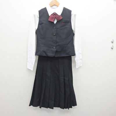 【中古】佐賀県 早稲田佐賀高等学校 女子制服 6点 (ブレザー・ベスト・シャツ・スカート) sf062706