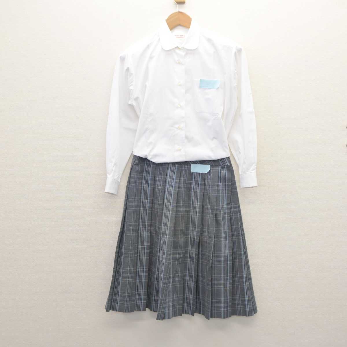 【中古】福岡県 筑紫台高等学校 女子制服 2点 (シャツ・スカート) sf062716