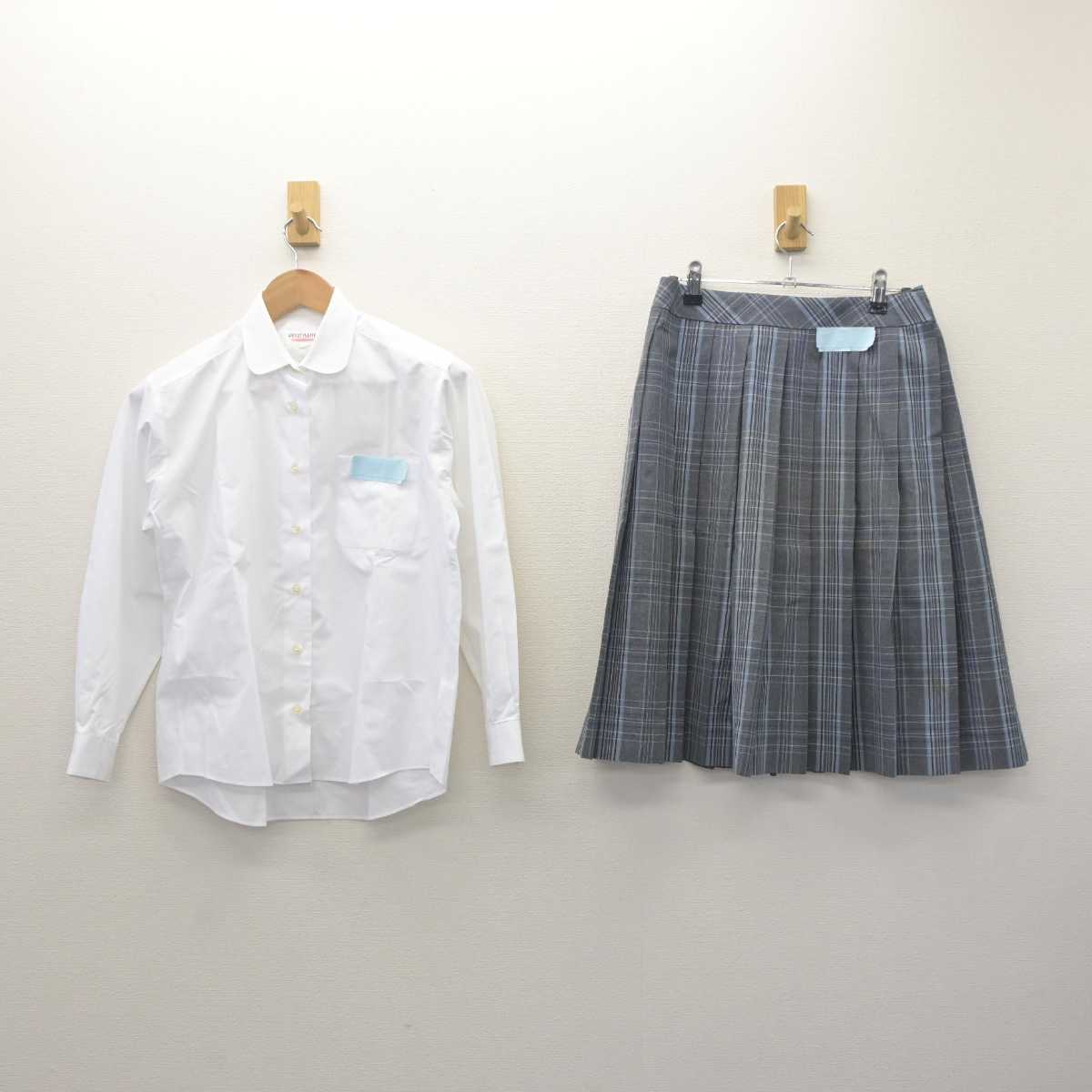 【中古】福岡県 筑紫台高等学校 女子制服 2点 (シャツ・スカート) sf062716