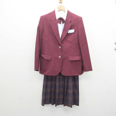 【中古】福岡県 春日市立春日中学校 女子制服 5点 (ブレザー・シャツ・スカート) sf062719