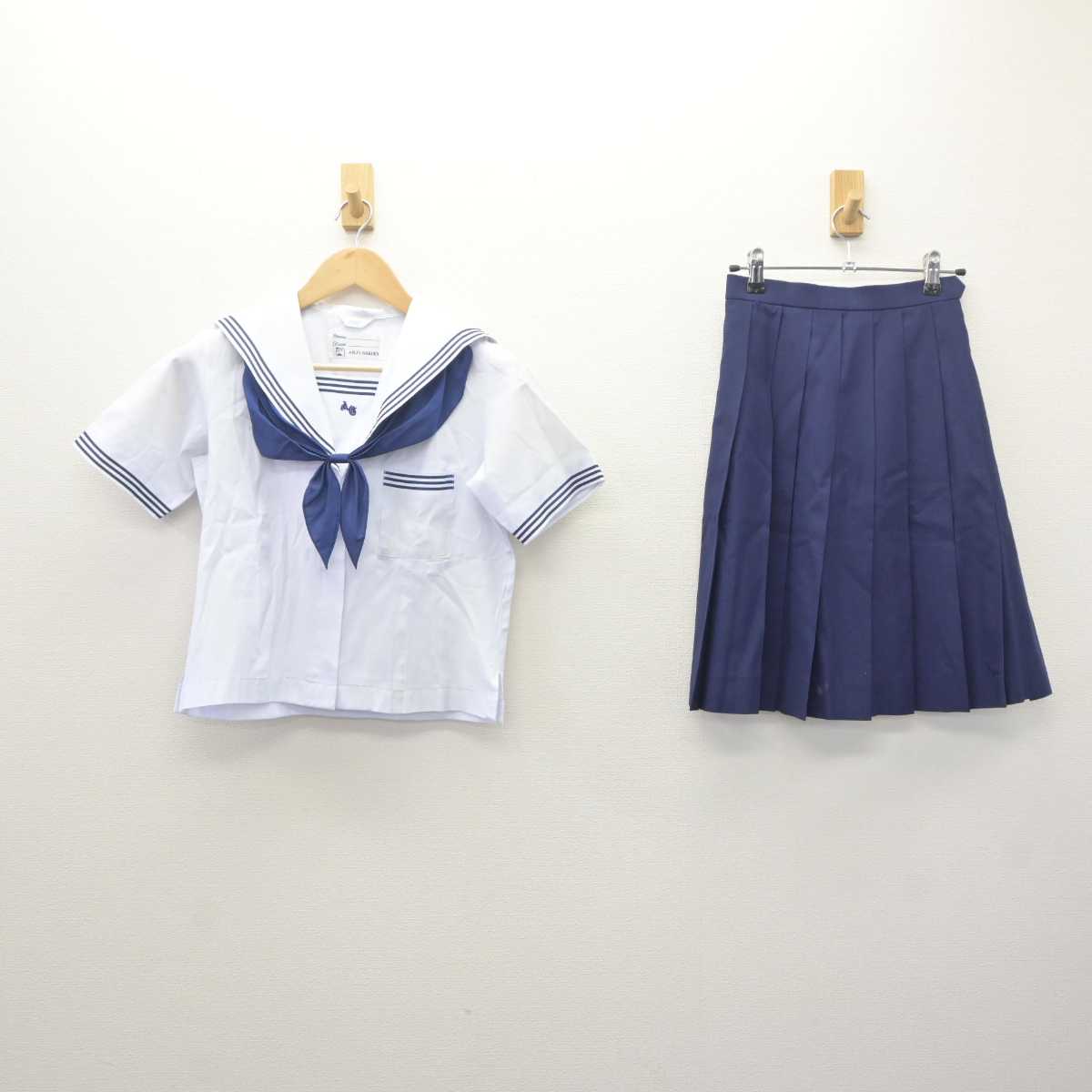 【中古】愛知県 安城学園高等学校 女子制服 3点 (セーラー服・スカート) sf062727