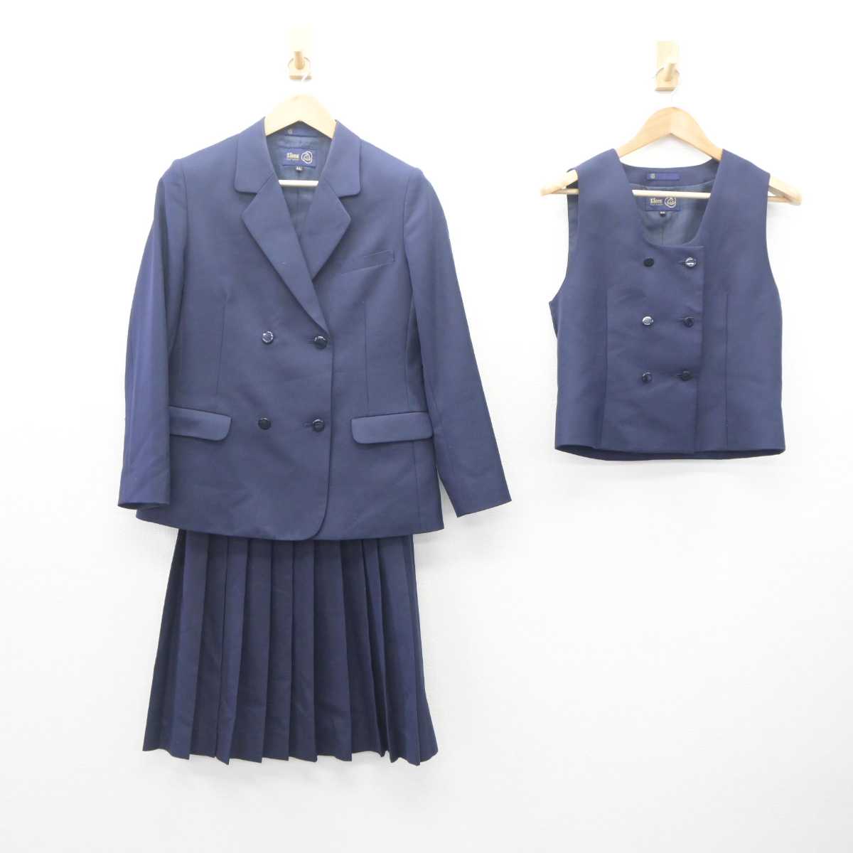 【中古】埼玉県 桶川中学校 女子制服 4点 (ブレザー・ベスト・スカート) sf062728