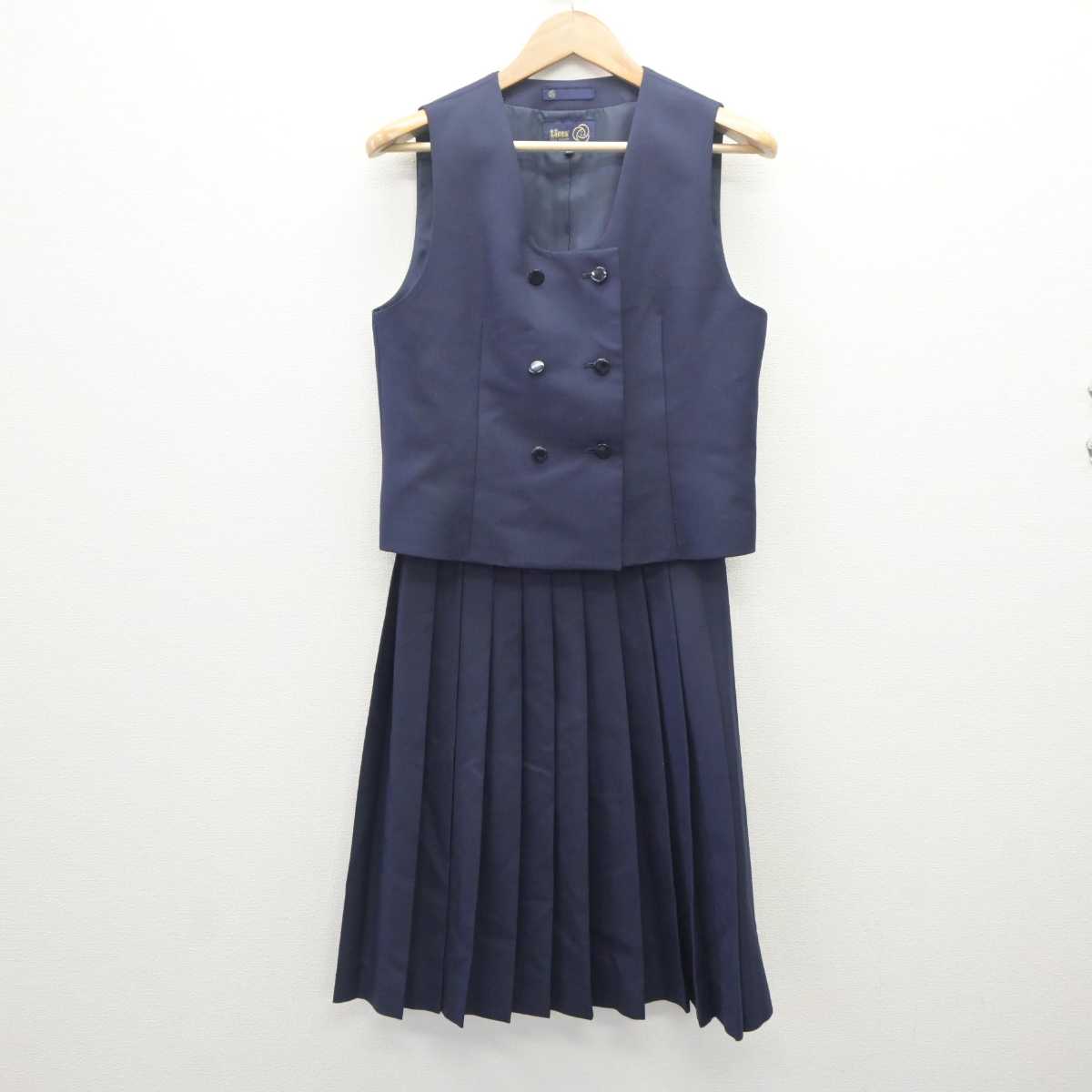 【中古】埼玉県 桶川中学校 女子制服 4点 (ブレザー・ベスト・スカート) sf062728