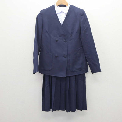 【中古】神奈川県 川崎市立日吉中学校 女子制服 3点 (ブレザー・シャツ・ジャンパースカート) sf062736