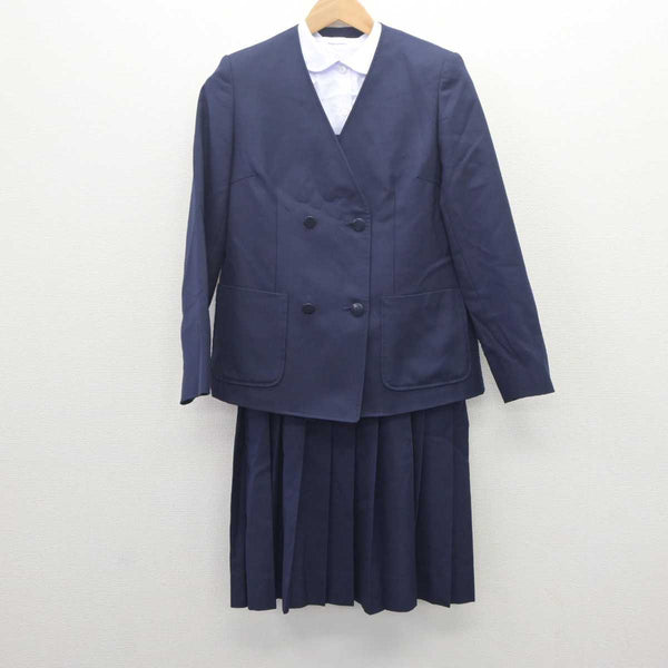 中古】神奈川県 川崎市立日吉中学校 女子制服 3点 (ブレザー・シャツ 