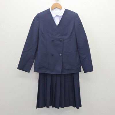 【中古】神奈川県 川崎市立日吉中学校 女子制服 3点 (ブレザー・シャツ・ジャンパースカート) sf062737