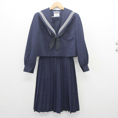 【中古】岐阜県 日新中学校 女子制服 3点 (セーラー服・スカート) sf062746