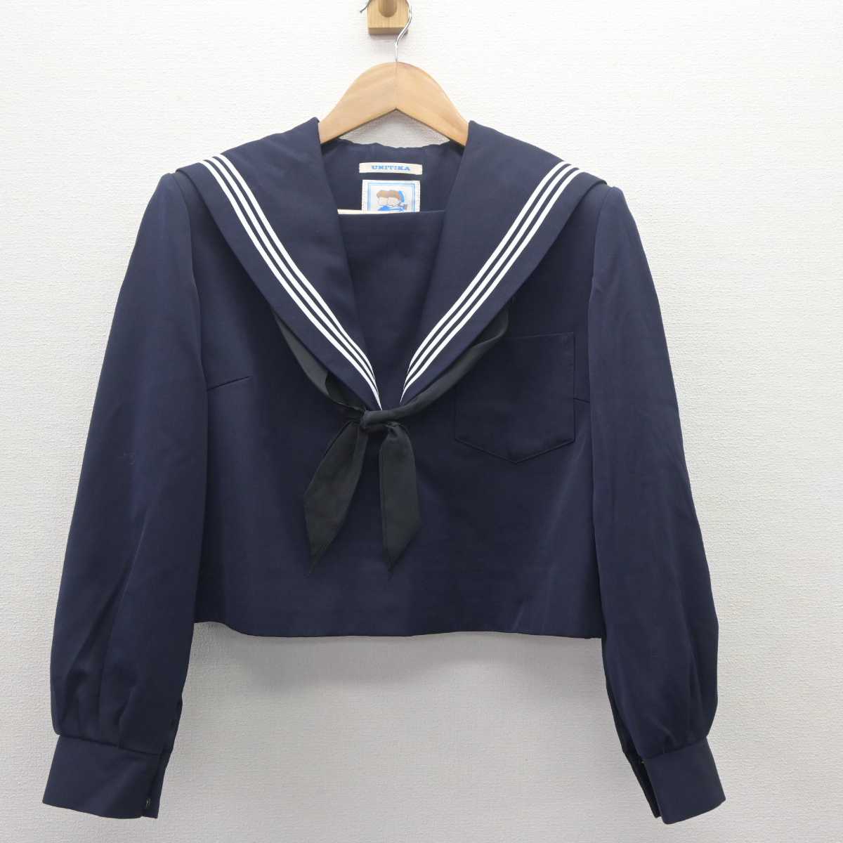 【中古】岐阜県 日新中学校 女子制服 3点 (セーラー服・スカート) sf062746