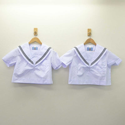 【中古】岐阜県 日新中学校 女子制服 3点 (セーラー服・スカート) sf062748