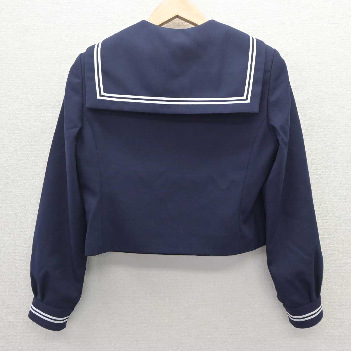 【中古】神奈川県 長沢中学校 女子制服 3点 (セーラー服・スカート) sf062764